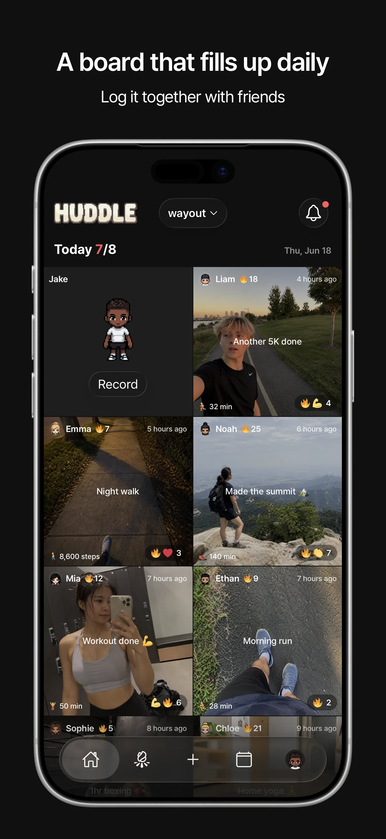 Huddle - Fitness Challenge screenshot 1