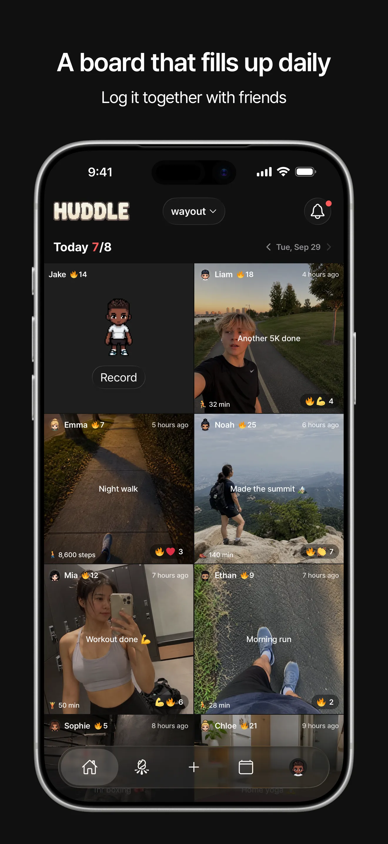 Huddle - Fitness Challenge screenshot 1