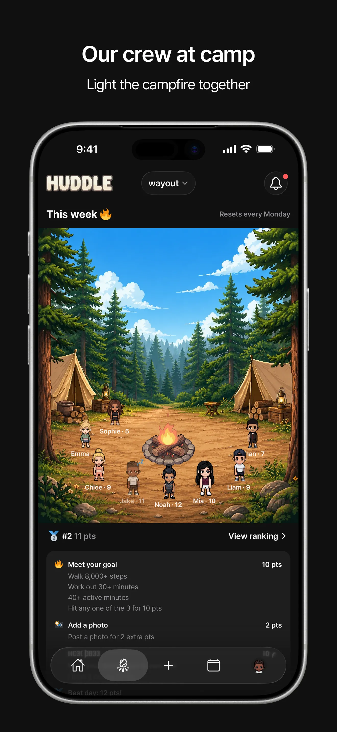 Huddle - Fitness Challenge screenshot 2
