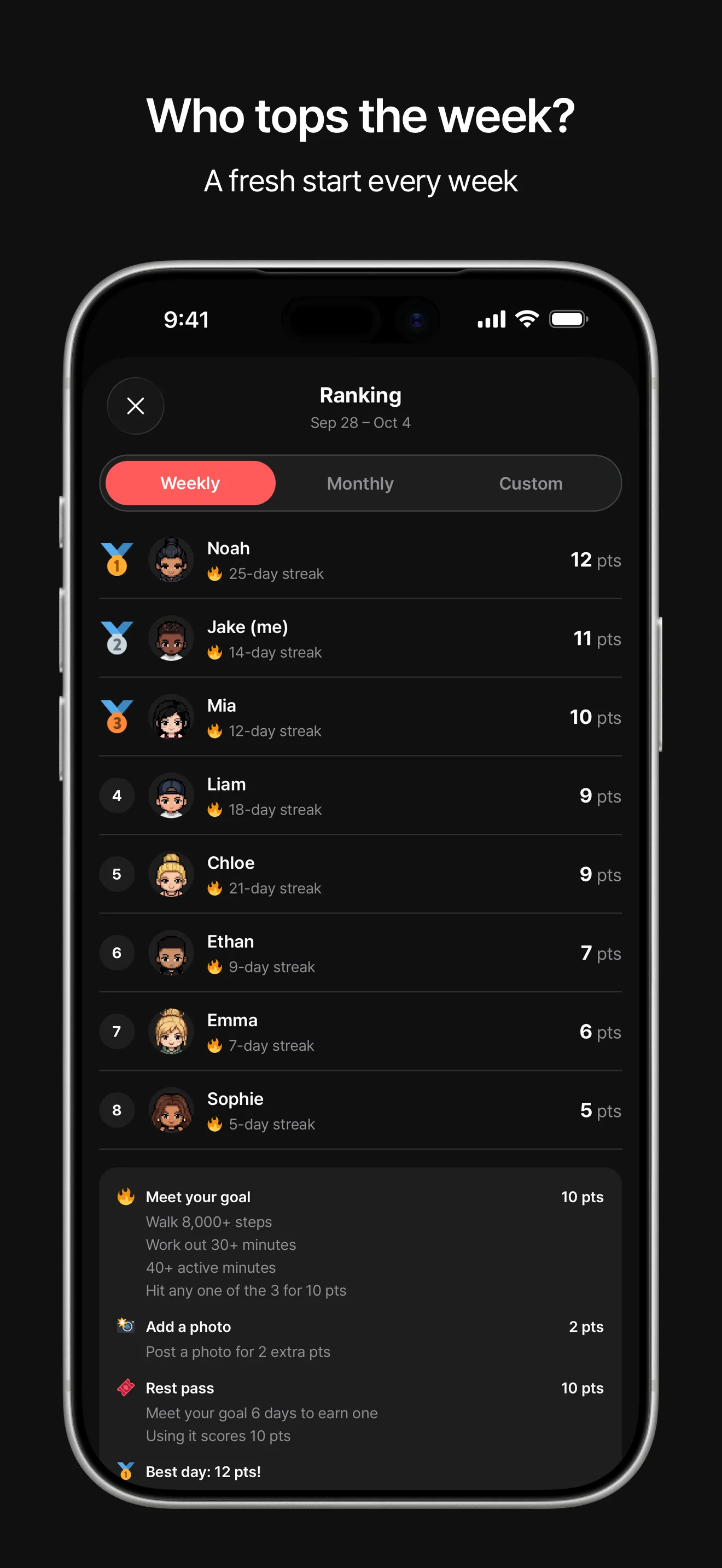 Huddle - Fitness Challenge screenshot 3