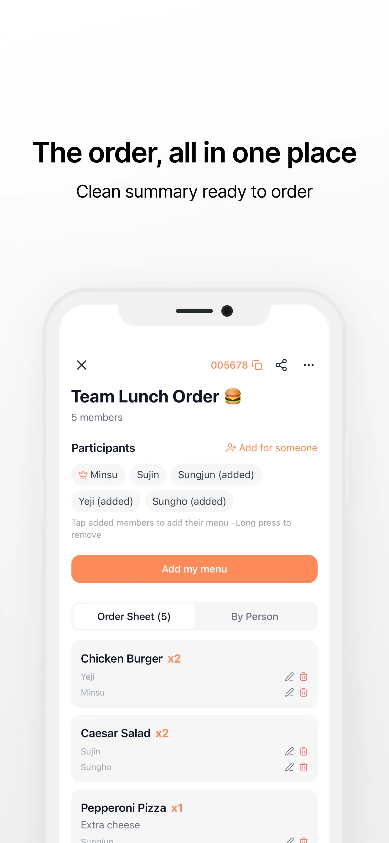 Orderly - Easy Group Orders screenshot 3